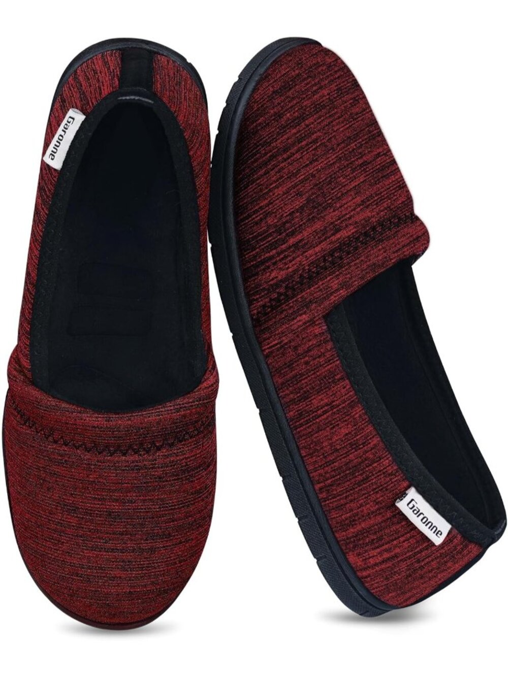 Women's Red Lightweight Removable Athletic Cushioned Insole House Slippers